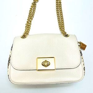 Coach Cassidy Leather Snake Embossed Crossbody